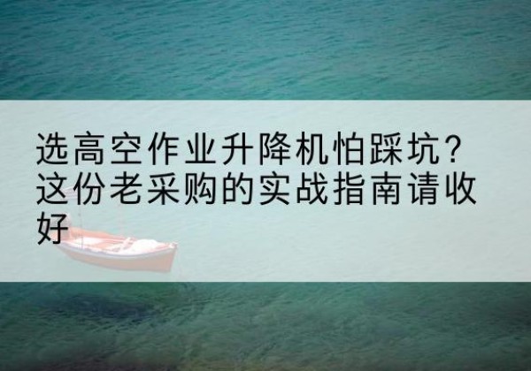 洛宁高空作业升降机厂家推荐-选高空作业升降机怕踩坑？这份老采购的实战指南请收好