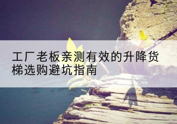 洛宁升降货梯怎么选-工厂老板亲测有效的升降货梯选购避坑指南